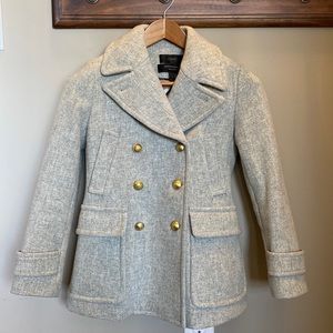 J. Crew Italian Stadium Cloth by Nello Gori Wool Pea Coat 0 Petite - barely worn